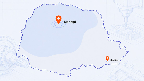 Mapa de atendimento da Qualitec no Paraná