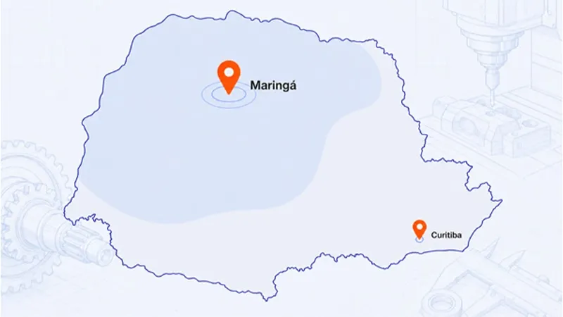 Mapa de atendimento da Qualitec no Paraná