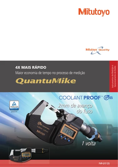 Capa do folheto Mitutoyo QuantuMike