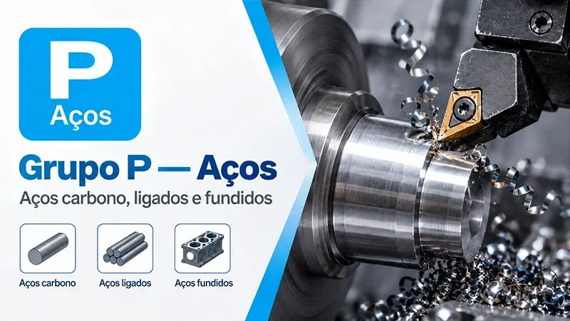Ferramenta de corte aplicada à usinagem de aços do grupo ISO P